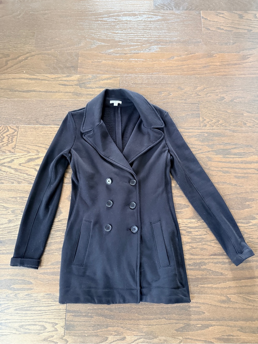 James Perse Women’s Double-Breasted Black Coat